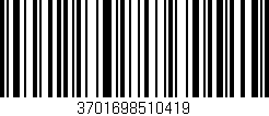 Código de barras (EAN, GTIN, SKU, ISBN): '3701698510419'