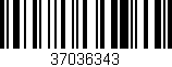 Código de barras (EAN, GTIN, SKU, ISBN): '37036343'