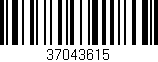 Código de barras (EAN, GTIN, SKU, ISBN): '37043615'