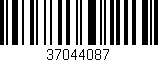 Código de barras (EAN, GTIN, SKU, ISBN): '37044087'
