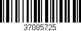 Código de barras (EAN, GTIN, SKU, ISBN): '37085725'