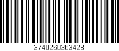 Código de barras (EAN, GTIN, SKU, ISBN): '3740260363428'