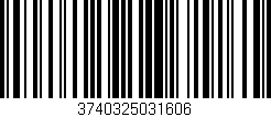 Código de barras (EAN, GTIN, SKU, ISBN): '3740325031606'