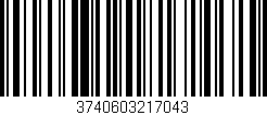 Código de barras (EAN, GTIN, SKU, ISBN): '3740603217043'