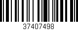 Código de barras (EAN, GTIN, SKU, ISBN): '37407498'