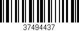 Código de barras (EAN, GTIN, SKU, ISBN): '37494437'