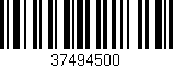 Código de barras (EAN, GTIN, SKU, ISBN): '37494500'