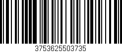 Código de barras (EAN, GTIN, SKU, ISBN): '3753625503735'