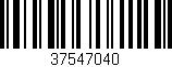 Código de barras (EAN, GTIN, SKU, ISBN): '37547040'