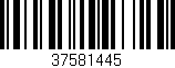 Código de barras (EAN, GTIN, SKU, ISBN): '37581445'