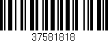 Código de barras (EAN, GTIN, SKU, ISBN): '37581818'