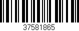 Código de barras (EAN, GTIN, SKU, ISBN): '37581865'