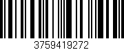 Código de barras (EAN, GTIN, SKU, ISBN): '3759419272'
