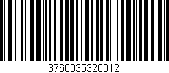 Código de barras (EAN, GTIN, SKU, ISBN): '3760035320012'