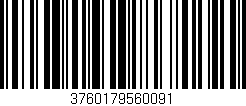 Código de barras (EAN, GTIN, SKU, ISBN): '3760179560091'