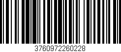 Código de barras (EAN, GTIN, SKU, ISBN): '3760972260228'