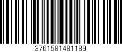 Código de barras (EAN, GTIN, SKU, ISBN): '3761581481189'