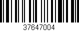 Código de barras (EAN, GTIN, SKU, ISBN): '37647004'