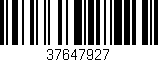 Código de barras (EAN, GTIN, SKU, ISBN): '37647927'