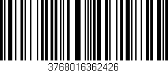 Código de barras (EAN, GTIN, SKU, ISBN): '3768016362426'