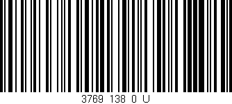 Código de barras (EAN, GTIN, SKU, ISBN): '3769_138_0_U'