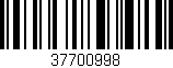 Código de barras (EAN, GTIN, SKU, ISBN): '37700998'