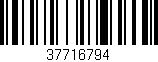 Código de barras (EAN, GTIN, SKU, ISBN): '37716794'