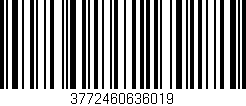 Código de barras (EAN, GTIN, SKU, ISBN): '3772460636019'