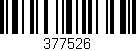 Código de barras (EAN, GTIN, SKU, ISBN): '377526'