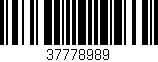 Código de barras (EAN, GTIN, SKU, ISBN): '37778989'