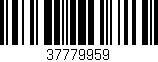 Código de barras (EAN, GTIN, SKU, ISBN): '37779959'