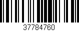 Código de barras (EAN, GTIN, SKU, ISBN): '37784760'