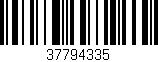 Código de barras (EAN, GTIN, SKU, ISBN): '37794335'