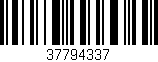 Código de barras (EAN, GTIN, SKU, ISBN): '37794337'