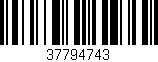 Código de barras (EAN, GTIN, SKU, ISBN): '37794743'
