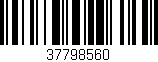 Código de barras (EAN, GTIN, SKU, ISBN): '37798560'