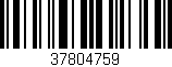 Código de barras (EAN, GTIN, SKU, ISBN): '37804759'