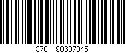 Código de barras (EAN, GTIN, SKU, ISBN): '3781198637045'