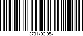 Código de barras (EAN, GTIN, SKU, ISBN): '3781403-054'