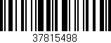 Código de barras (EAN, GTIN, SKU, ISBN): '37815498'