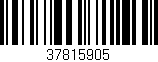 Código de barras (EAN, GTIN, SKU, ISBN): '37815905'