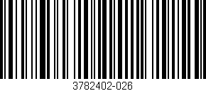 Código de barras (EAN, GTIN, SKU, ISBN): '3782402-026'