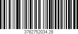 Código de barras (EAN, GTIN, SKU, ISBN): '3782752034.28'