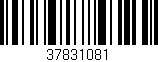 Código de barras (EAN, GTIN, SKU, ISBN): '37831081'