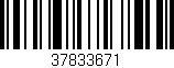 Código de barras (EAN, GTIN, SKU, ISBN): '37833671'