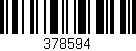 Código de barras (EAN, GTIN, SKU, ISBN): '378594'