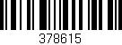Código de barras (EAN, GTIN, SKU, ISBN): '378615'