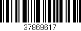 Código de barras (EAN, GTIN, SKU, ISBN): '37869617'