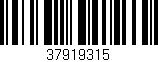 Código de barras (EAN, GTIN, SKU, ISBN): '37919315'