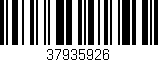 Código de barras (EAN, GTIN, SKU, ISBN): '37935926'